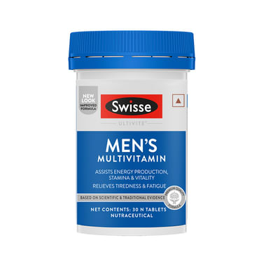 Swisse Ultivite Men's Multivitamin for Energy, Stamina & Fatigue Reduction | Tablet