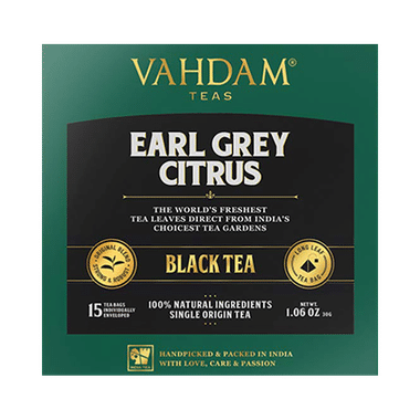 Vahdam Earl Grey Citrus Teas Black Tea (2gm Each)