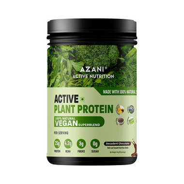 Azani Active Nutrition Active Plant Protein 100% Natural Vegan Superblend Decadent Chocolate