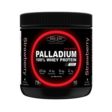 Sinew Nutrition Palladium 100% Whey Protein With Digestive Enzymes Strawberry