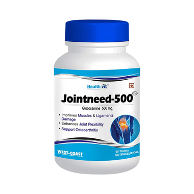 HealthVit Jointneed Glucosamine 500mg | For Muscles, Ligaments & Joints | Tablet