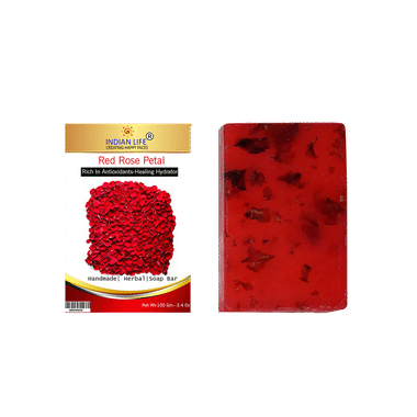 Indian Life Red Rose Petal Soap Bar