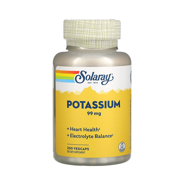 Solaray Potassium 99mg Vegcap | Supports Heart Health & Electrolyte Balance