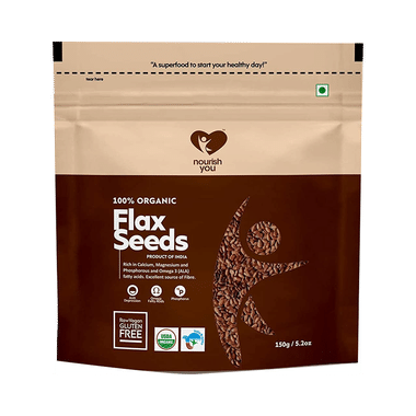 Nourish You 100% Organic Flax Seeds Gluten Free