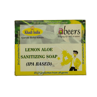 Khadi India Abeers IPA Based Sanitizing Soap Lemon Aloe