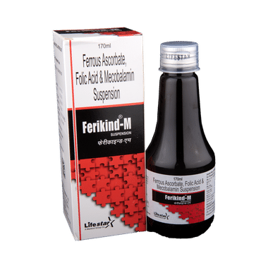 Ferikind-M Suspension With Ferrous Ascorbate, Folic Acid & Mecobalamin