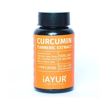 IAYUR Curcumin Turmeric Extract 400mg Veg Capsule