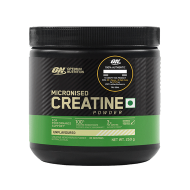 Optimum Nutrition (ON) Micronised Creatine Monohydrate for Performance Support | Powder Unflavoured