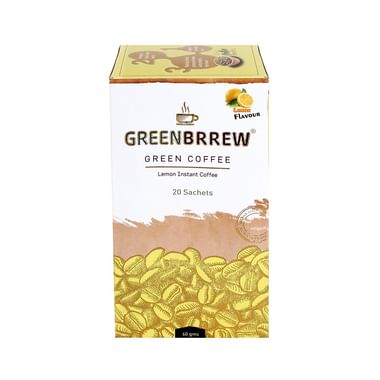 Green Brrew Coffee Sachet (3gm Each) Lemon Instant