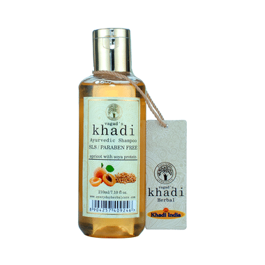 Vagad's Khadi Ayurvedic SLS And Paraben Free Apricot With Soya Protein Shampoo