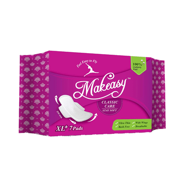 Makeasy Classic Care Cottony Feel Sanitary Pads XL Plus Pack Of 6