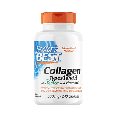 Doctor's Best Collagen Type 1 And 3 With Peptan And Vitamin C Capsule