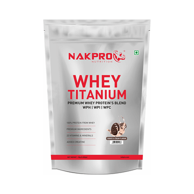 Nakpro Nutrition Whey Titanium Premium Whey Protein's Blend Cookies & Cream