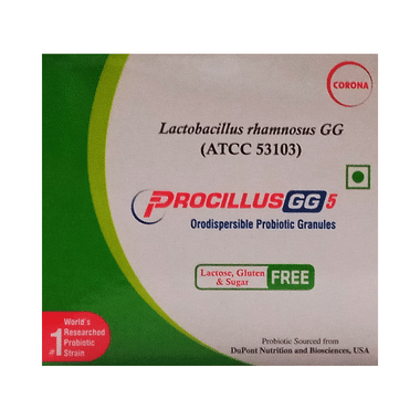 Procillus GG 5 Orodispersible Probiotic Granules Lactose,Gluten & Sugar Free