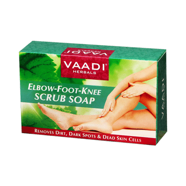 Vaadi Herbals Super Value Pack Of 6 Elbow-Foot-Knee Scrub Soap With Almond & Walnut Scrub