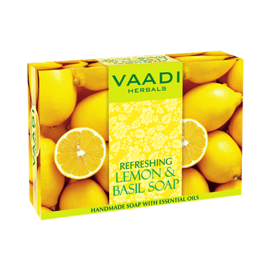 Vaadi Herbals Value Pack Of 3 Refreshing Lemon & Basil Soap (75gm Each)