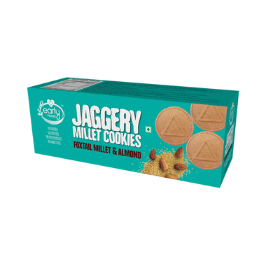 Early Foods Jaggery Millet Cookies (150gm Each) Foxtail Millet & Almond