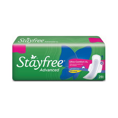 Stayfree Advanced Ultra-Comfort Sanitary Pads With Wings | Size XL