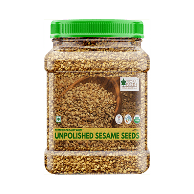 Bliss Of Earth Certified Organic White Sesame Seeds Unpolished
