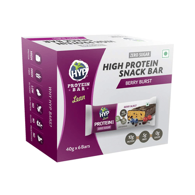 HYP Zero Sugar High Protein Snack Bar (40gm Each) Berry Burst