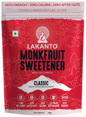 Lakanto Monkfruit Sweetener with Erythritol Classic White Sugar Replacement Granules 