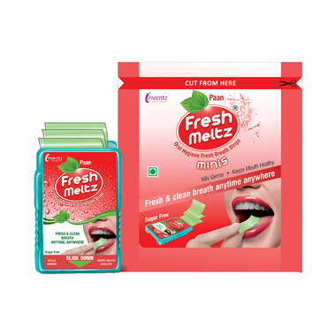 Freshmeltz Oral Hygiene Fresh Breath Strip Minis (10 Each) Paan Sugar Free