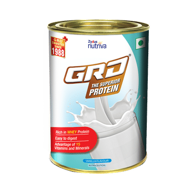 GRD Whey Protein With Vitamins & Minerals | Flavour Vanilla Powder