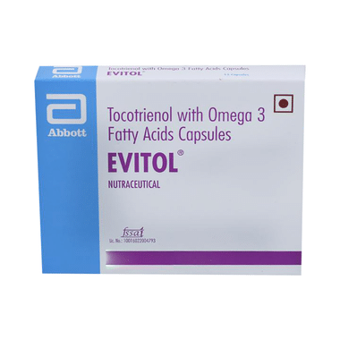 Evitol Tocotrienol Capsule With Omega 3 Fatty Acids Capsules |