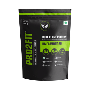 Pro2fit Unflavoured Pure Plant Protein (500gm Each)