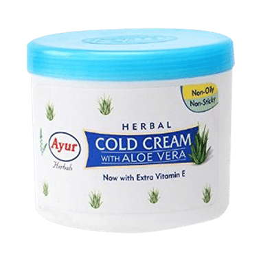 AYUR Herbal Cold Cream With Aloe Vera & Vitamin E | Non-Oily & Non-Sticky