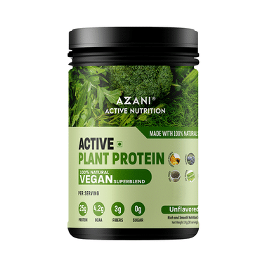 Azani Active Nutrition Active Plant Protein 100% Natural Vegan Superblend Unflavored