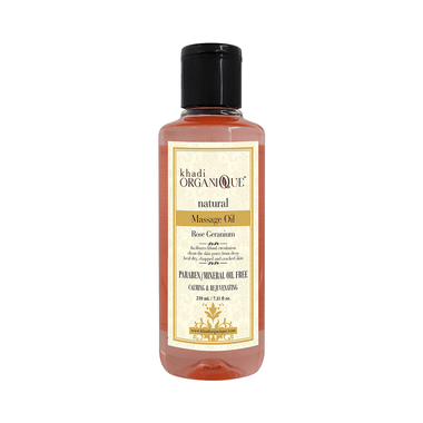 Khadi Organique Natural Massage Oil Paraben/Mineral Oil Free Rose And Geranium