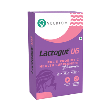 Velbiom Lactogut UG Pre & Probiotic Health Supplement Vegetable Capsule For Women