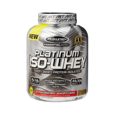 Muscletech Platinum 100% ISO-Whey Protein Essential Series Strawberry Shortcake