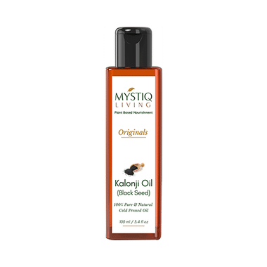 Mystiq Living Kalonji Oil Black Seed for Skin, Face and Hair | Cold Pressed, 100% Pure and Natural