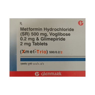 Xmet-Trio 2mg/500mg/0.2mg Tablet