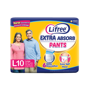 Lifree Extra Absorb Pants New Side Wall to Prevent Leakage Large