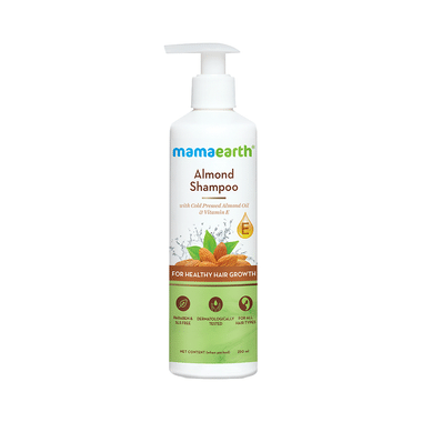 Mamaearth Almond Shampoo For Hair Fall & Hair Care | SLS & Paraben-Free | For All Hair Types