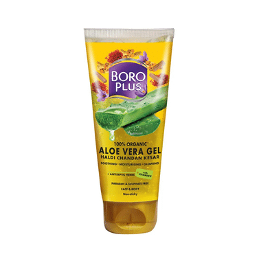 Boroplus Haldi Chandan Kesar Organic Aloe Vera Gel With Niacinamide & Vitamin E