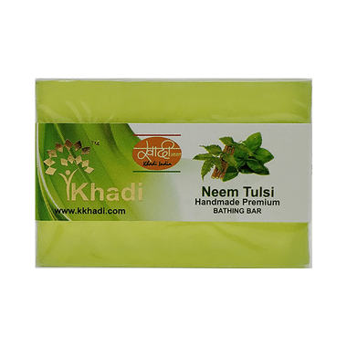 Khadi India Neem Tulsi Handmade Premium Bathing Bar