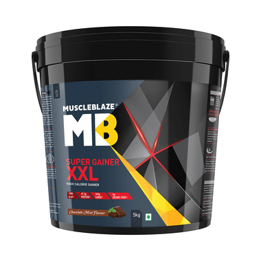 MuscleBlaze Super Gainer XXL For Muscle Growth | No Added Sugar | Chocolate Mint