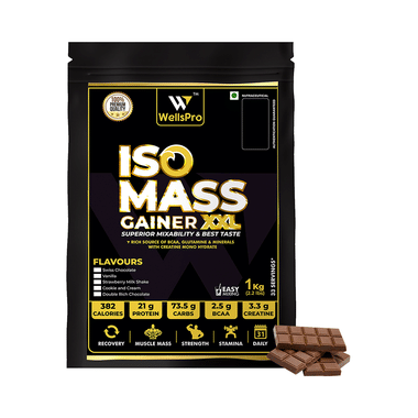 WellsPro Iso Mass Gainer XXL (1kg Each) Double Rich Chocolate