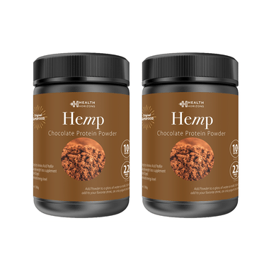 Health Horizons Hemp Protein Powder (500gm Each) For Lean Muscles Chocolate