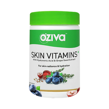 Oziva Skin Vitamins With Hyaluronic Acid & Grape Seed Extract | Capsule For Skin Radiance & Hydration