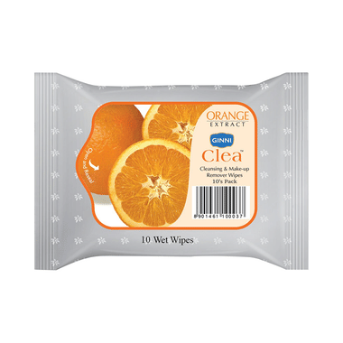 Ginni Clea Cleansing & Make-Up Remover Wipes Orange Extract
