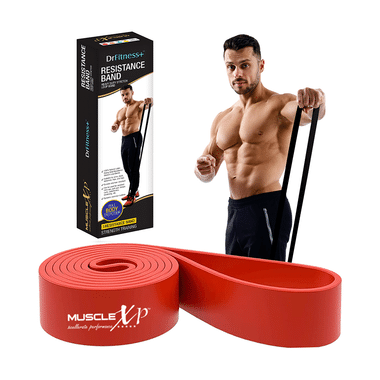 MuscleXP DrFitness+Resistance Heavy Duty Stretch Loop Band Red