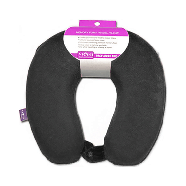 Viaggi U Shape Memory Foam Neck Pillow Black