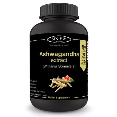 Sinew Nutrition Ashwagandha Supports General Wellness 500mg Tablet