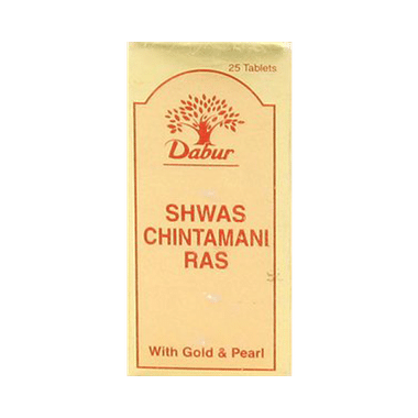 Dabur Shwas Chintamani Ras With Gold And Pearl Tablet