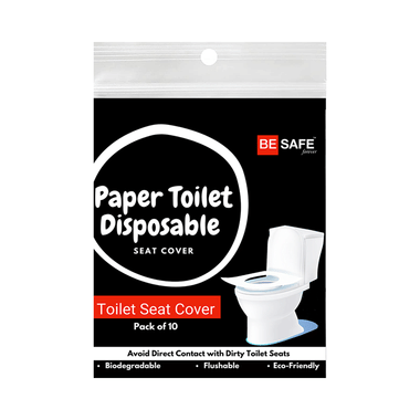 Be Safe Forever Disposable Paper Toilet Seat Cover (10 Each) Black